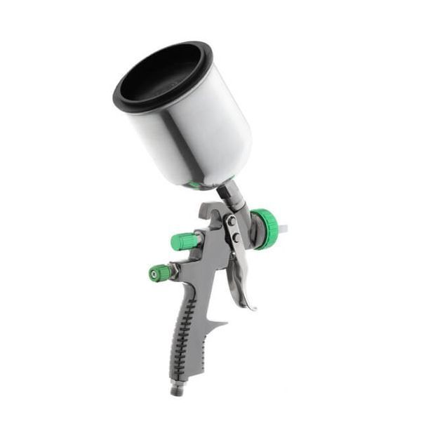 Краскопульт пневматический LVLP GREEN INTERTOOL PT-0131: 200л/мин, диаметр форсунки 1.3мм, 600 мл бачок,1.5бар_ BR PT-0131 фото