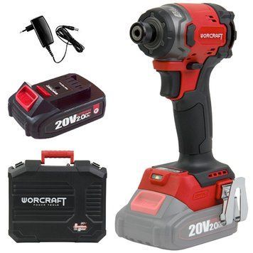 Акумуляторний безщітковий гвинтоверт ударний WORCRAFT CIS‑S20LiBM‑260 (13274) з АКБ та ЗП і кейс, Крутний до 260 Нм_BR 13274 фото