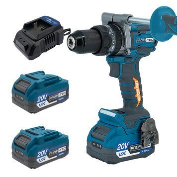 Акумуляторний дриль-шуруповерт PROFI-TEC PPCD16020 UltraCore (20В 4а 2шт і зарядка) 007179 фото