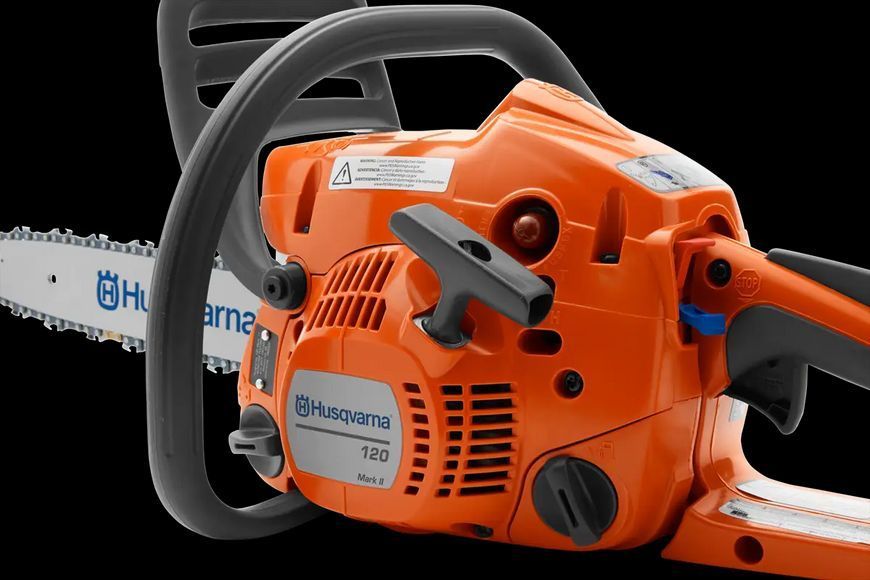 Потужна бензинова ланцюгова пила HUSQVARNA 120 II : Об'єм циліндра 38,2 cm&sup3;, потужність 1,4 кВт, шина 35 см, оригінал_ BR 967 86 19-03 фото