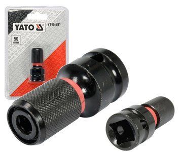 Переходник для ударных гайковертов YATO YT-04691 : 1/2" X HEX-1/4" 50 ММ_ BR YT-04691 фото