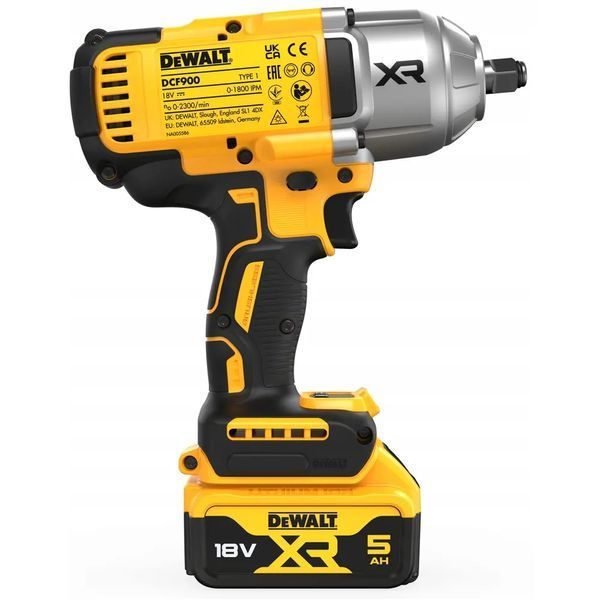 Гайковерт аккумуляторный DEWALT DCF900P2T (2акум.18В 5Ач/зарядный/кейс/1898Нм)_ BR DCF900P2T фото