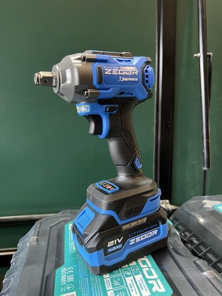 Гайкокрут акумуляторний ZEGOR SDAX-21BL-500 (2акум.21В 4Аг/зарядний/кейс/500Нм)_ BR SDAX-21BL-500 фото