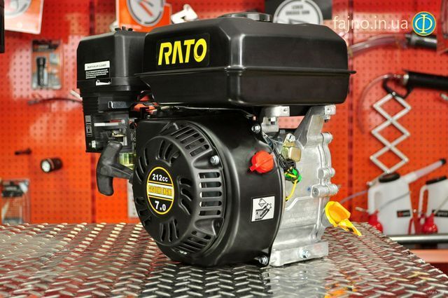 Бензиновый двигатель Rato R210 PF:вал 20 мм, 6 л.с / 4400 Вт - мощность двигателя,3600 об/мин_ BR R210PF вал 20мм фото